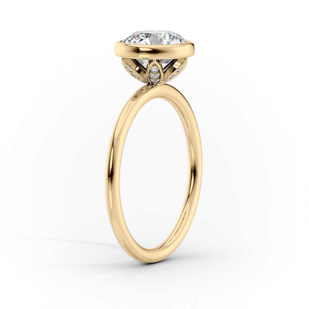 The Leighton Set With A Princess Lab Diamond#material_gold