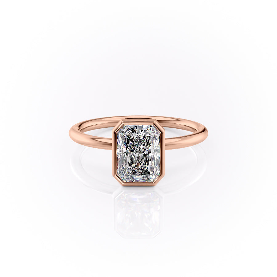 The Leighton Set With A Radiant Lab Diamond-L'Amour Brilliance #material_rose