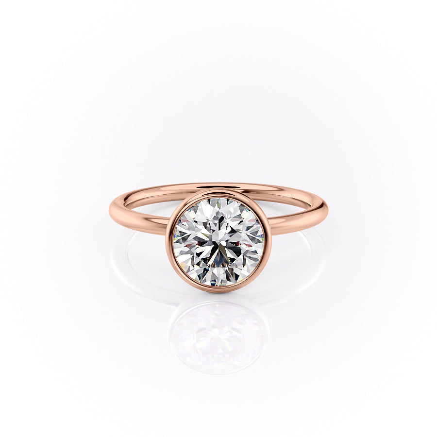 The Leighton Set With A Round Lab Diamond-L'Amour Brilliance #material_rose