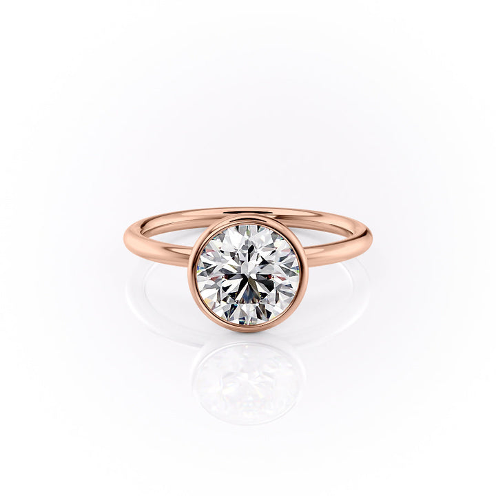 The Leighton Set With A Round Lab Diamond-L'Amour Brilliance #material_rose