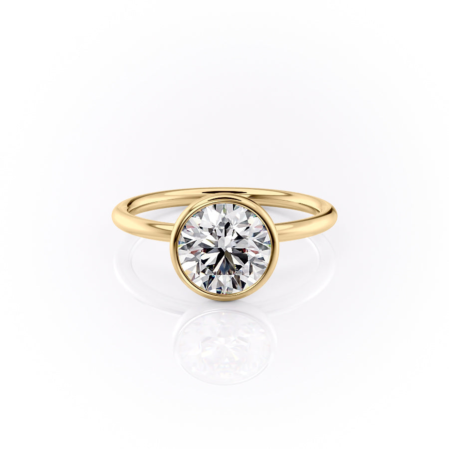 The Leighton Set With A Round Lab Diamond-L'Amour Brilliance #material_gold