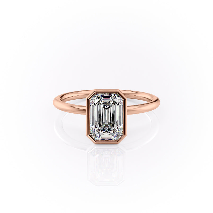 The Leighton Set With An Emerald Lab Diamond-L'Amour Brilliance #material_rose