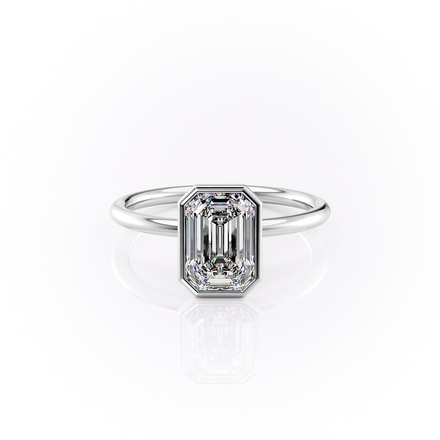 The Leighton Set With An Emerald Lab Diamond-L'Amour Brilliance #material_white