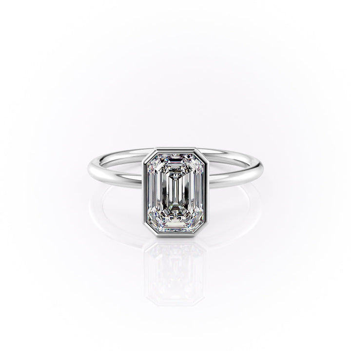 The Leighton Set With An Emerald Lab Diamond-L'Amour Brilliance #material_white