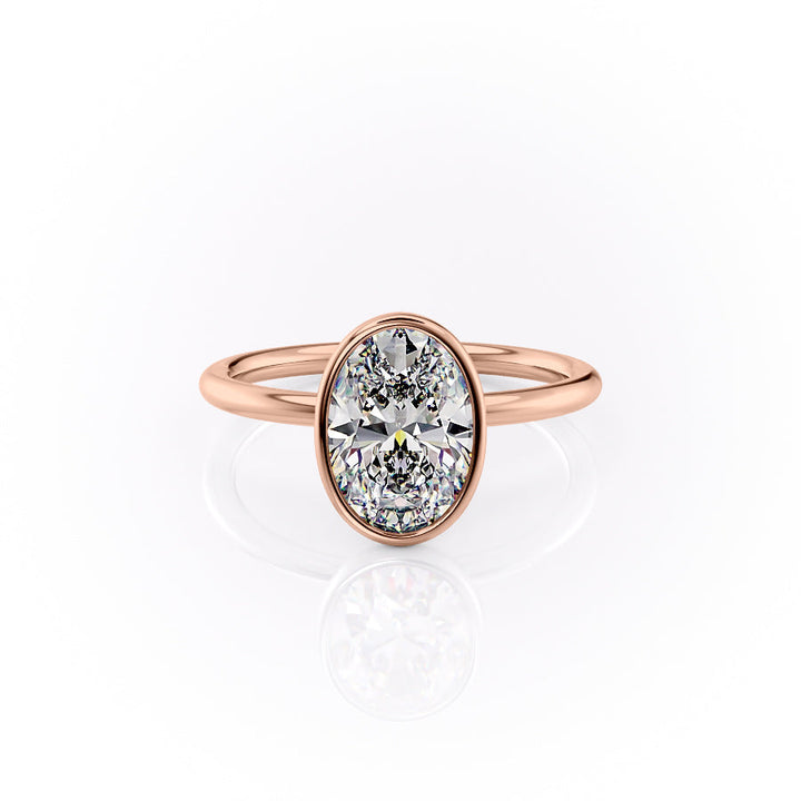 The Leighton Set With An Oval Lab Diamond-L'Amour Brilliance #material_rose