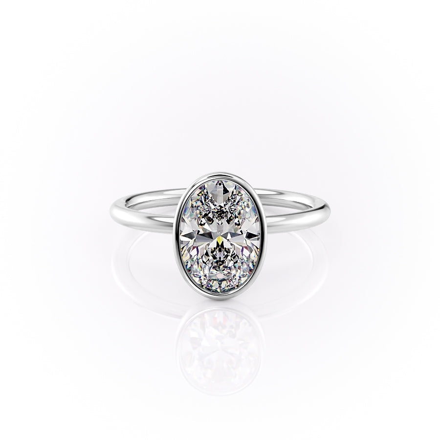 The Leighton Set With An Oval Lab Diamond-L'Amour Brilliance #material_white