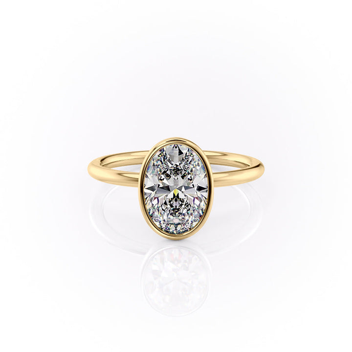 The Leighton Set With An Oval Lab Diamond-L'Amour Brilliance #material_gold