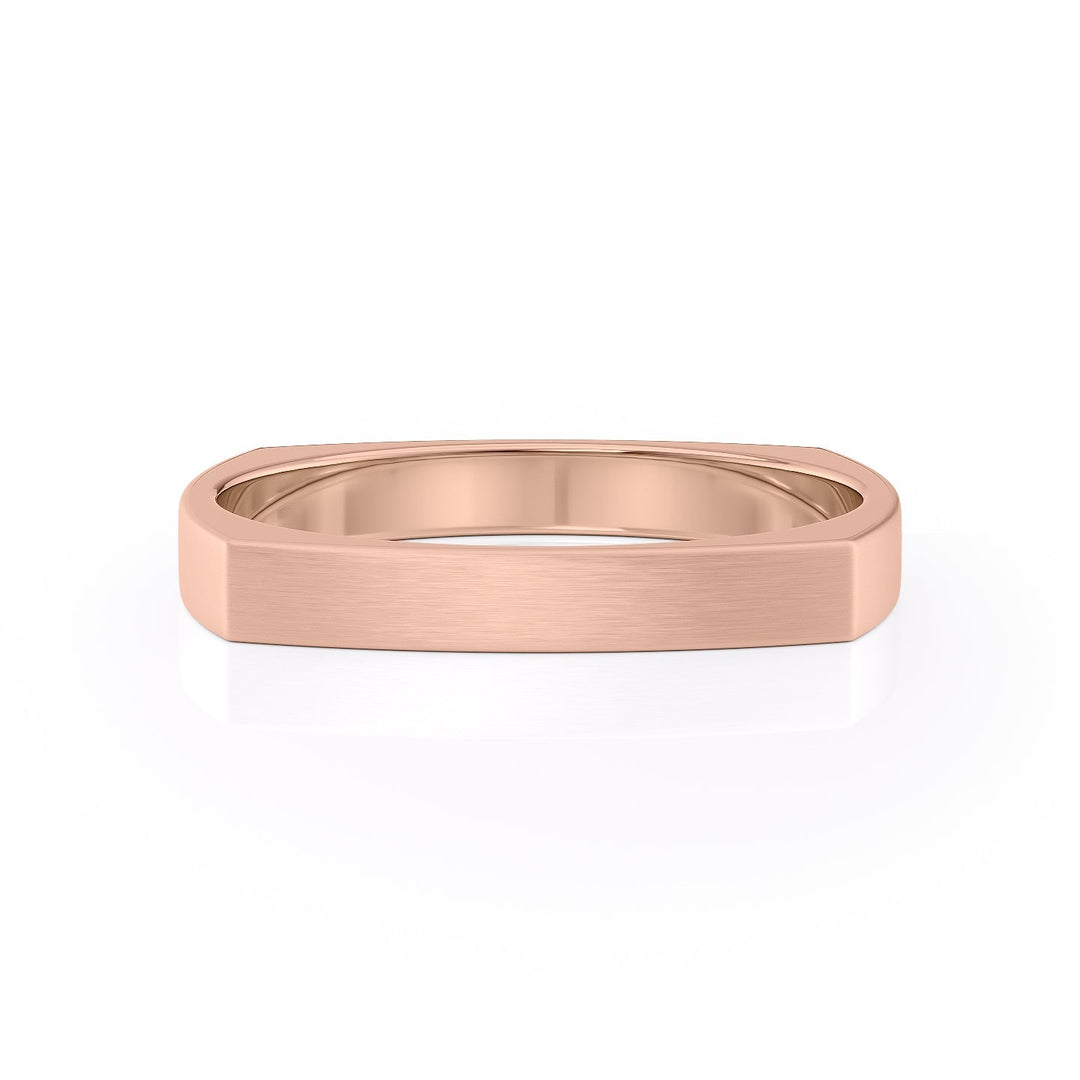 The Leo Wedding band #material_rose