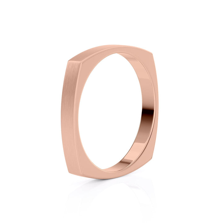The Leo Wedding band #material_rose