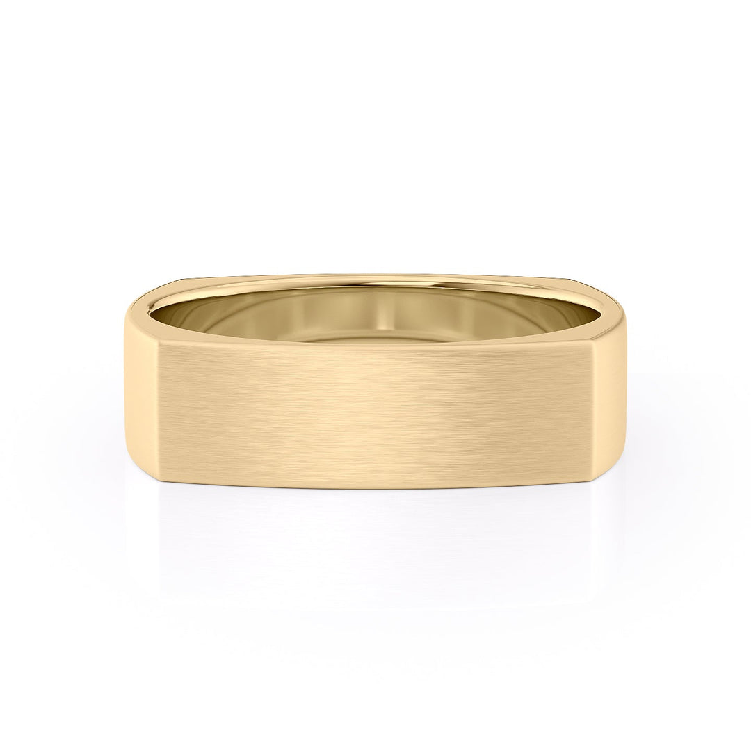 The Leo Wedding band #material_gold