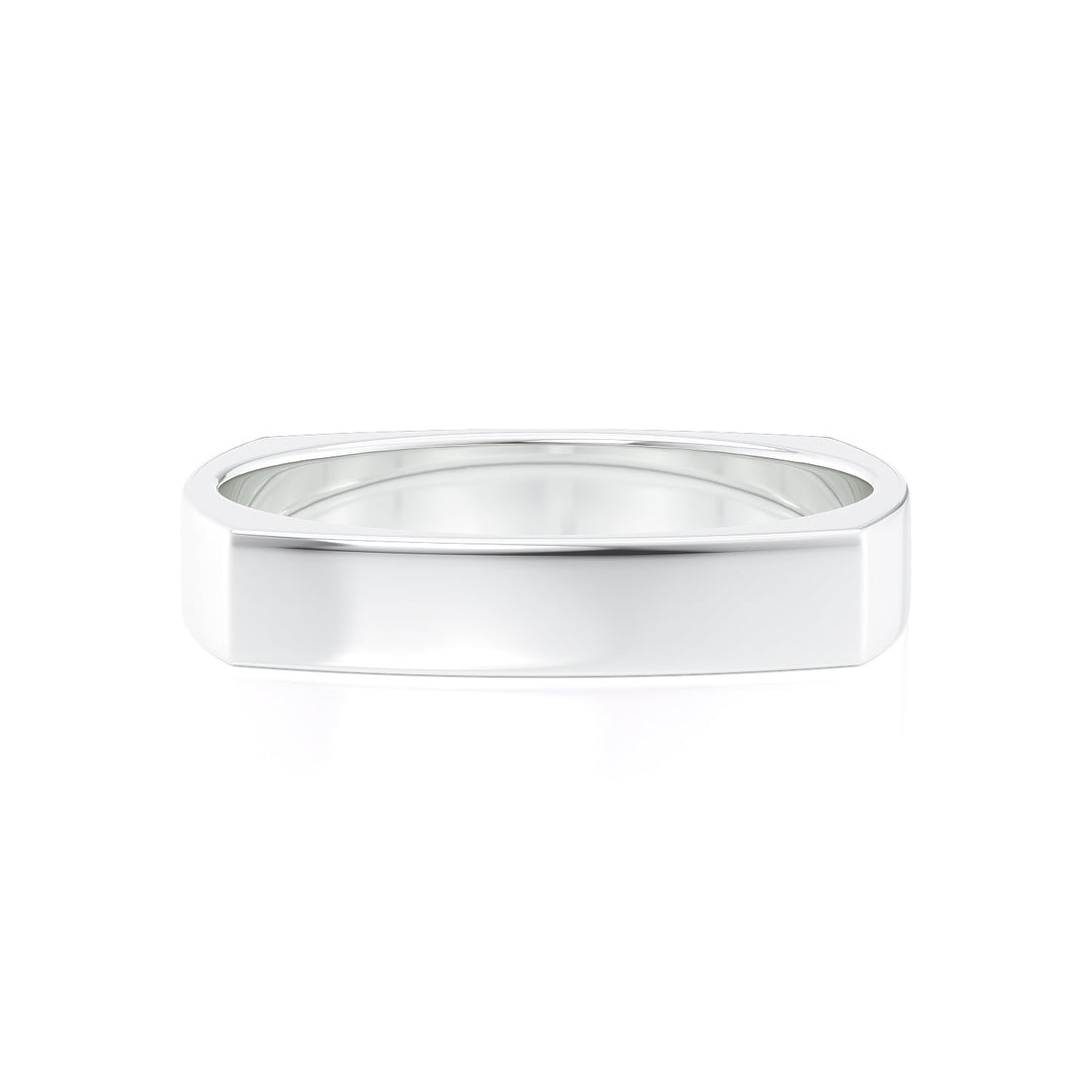 The Leo Wedding band #material_white