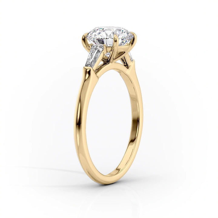 The Leona Set With Cushion Solitaire Lab Diamond 1.5 Carat 14K Gold#material_14k-gold