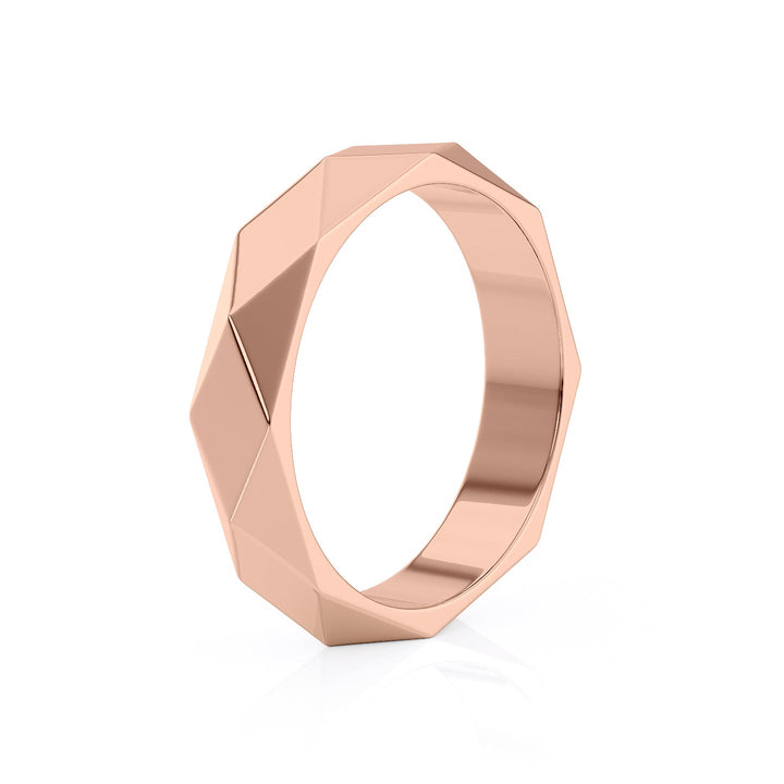 The Levi Wedding band #material_rose
