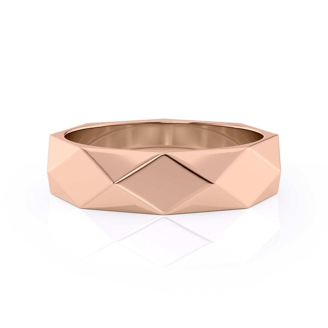 The Levi Wedding band #material_rose