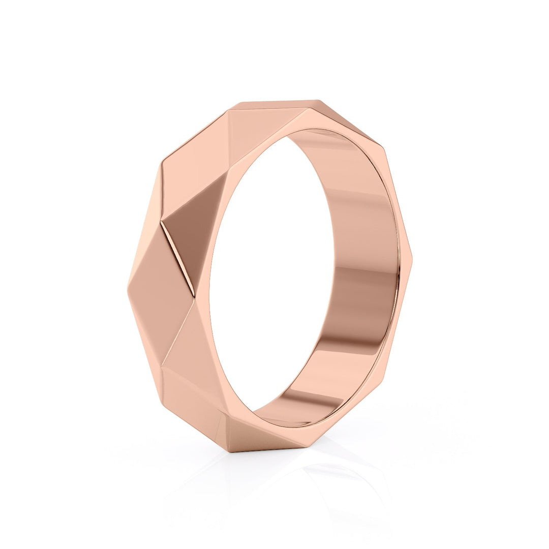 The Levi Wedding band #material_rose