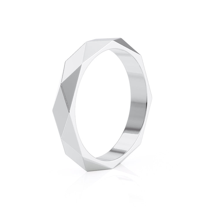 The Levi Wedding band #material_white