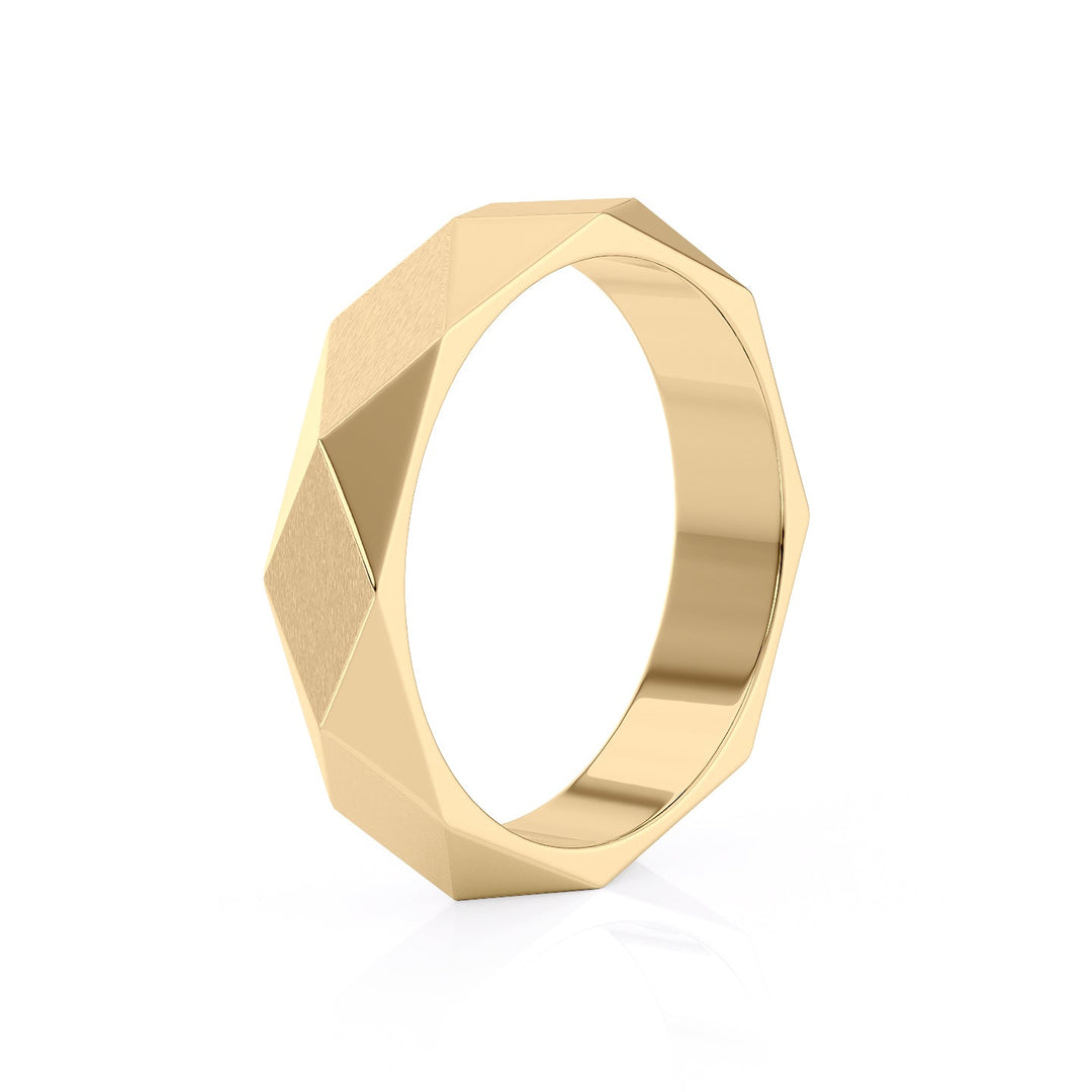 The Levi Wedding band #material_gold