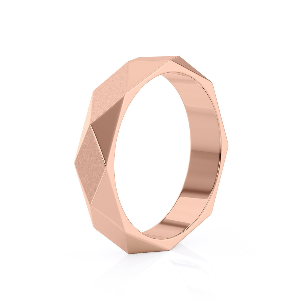 The Levi Wedding band #material_rose