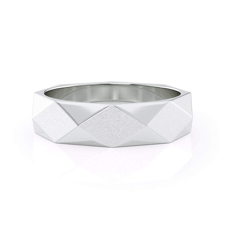 The Levi Wedding band #material_white