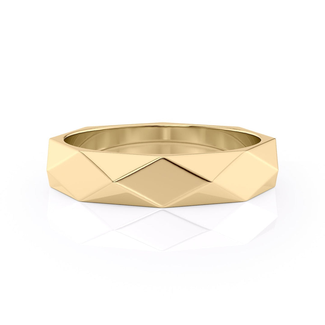 The Levi Wedding band #material_gold