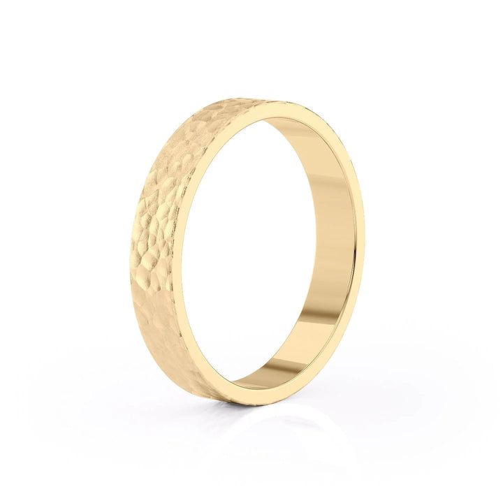 The Liam Wedding Bands Hammered 14K Gold#material_14k-gold