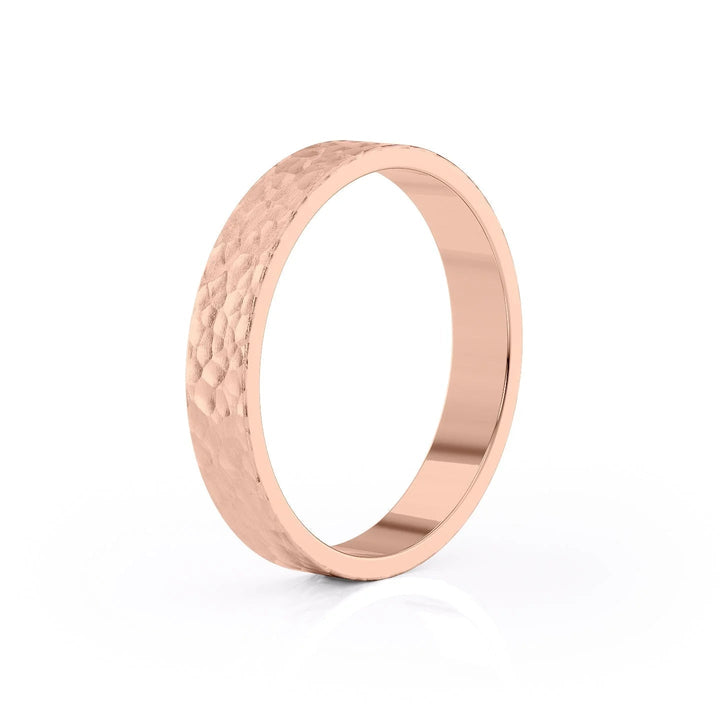 The Liam Wedding Bands Hammered 14K Rose#material_14k-rose