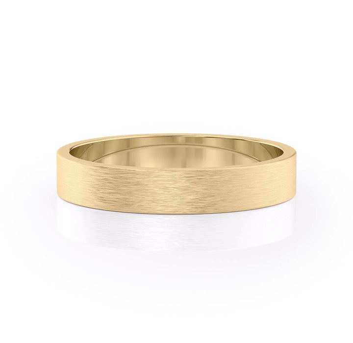 The Liam Wedding Bands Matte 14K Gold#material_14k-gold