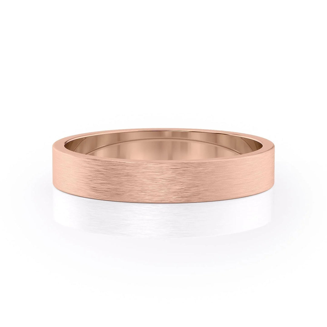 The Liam Wedding Bands Matte 14K Rose#material_14k-rose