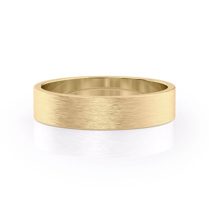 The Liam Wedding Bands Matte 14K Gold#material_14k-gold