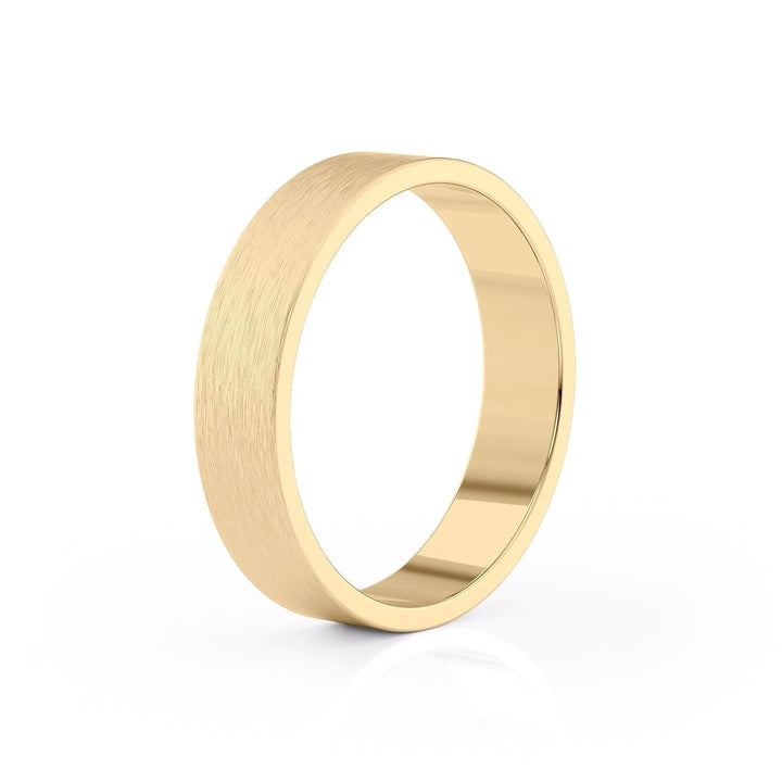 The Liam Wedding Bands Matte 14K Gold#material_14k-gold