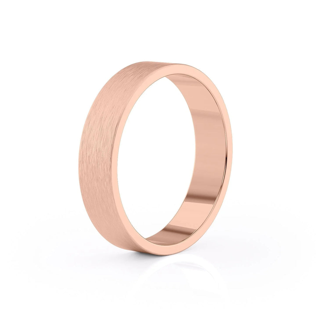 The Liam Wedding Bands Matte 14K Rose#material_14k-rose