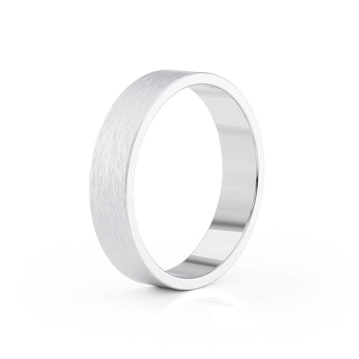 The Liam Wedding Bands Matte 14K White#material_14k-white