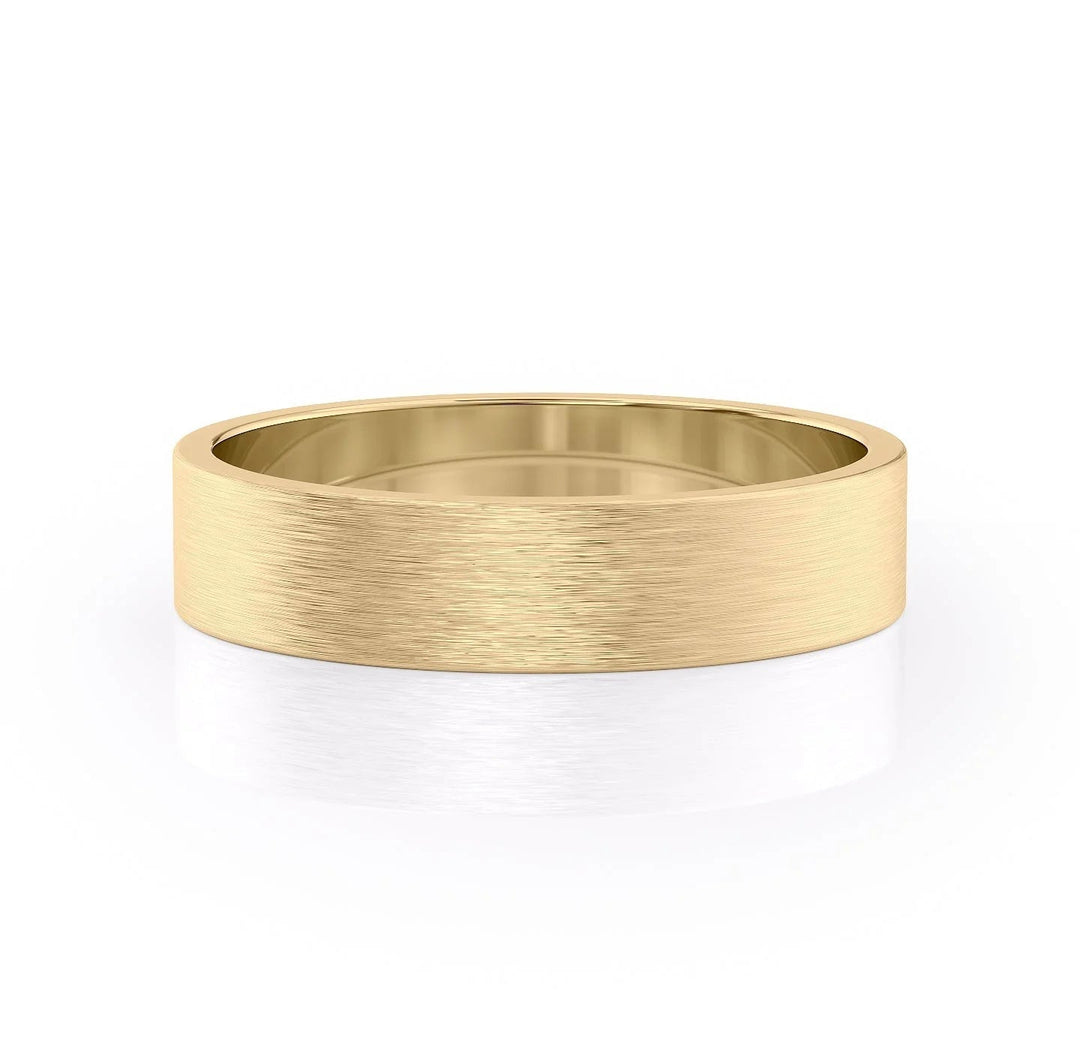 The Liam Wedding Bands Matte 18K Gold#material_18k-gold