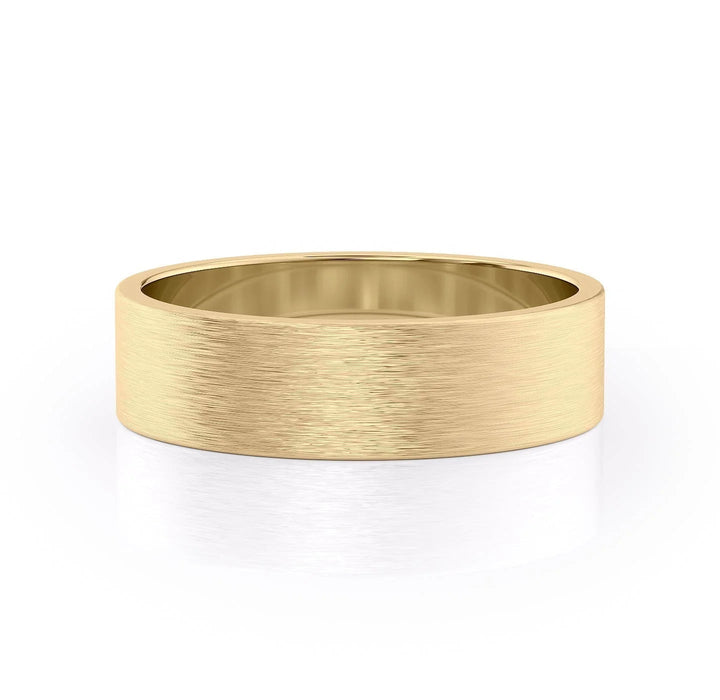 The Liam Wedding Bands Matte 14K Gold#material_14k-gold