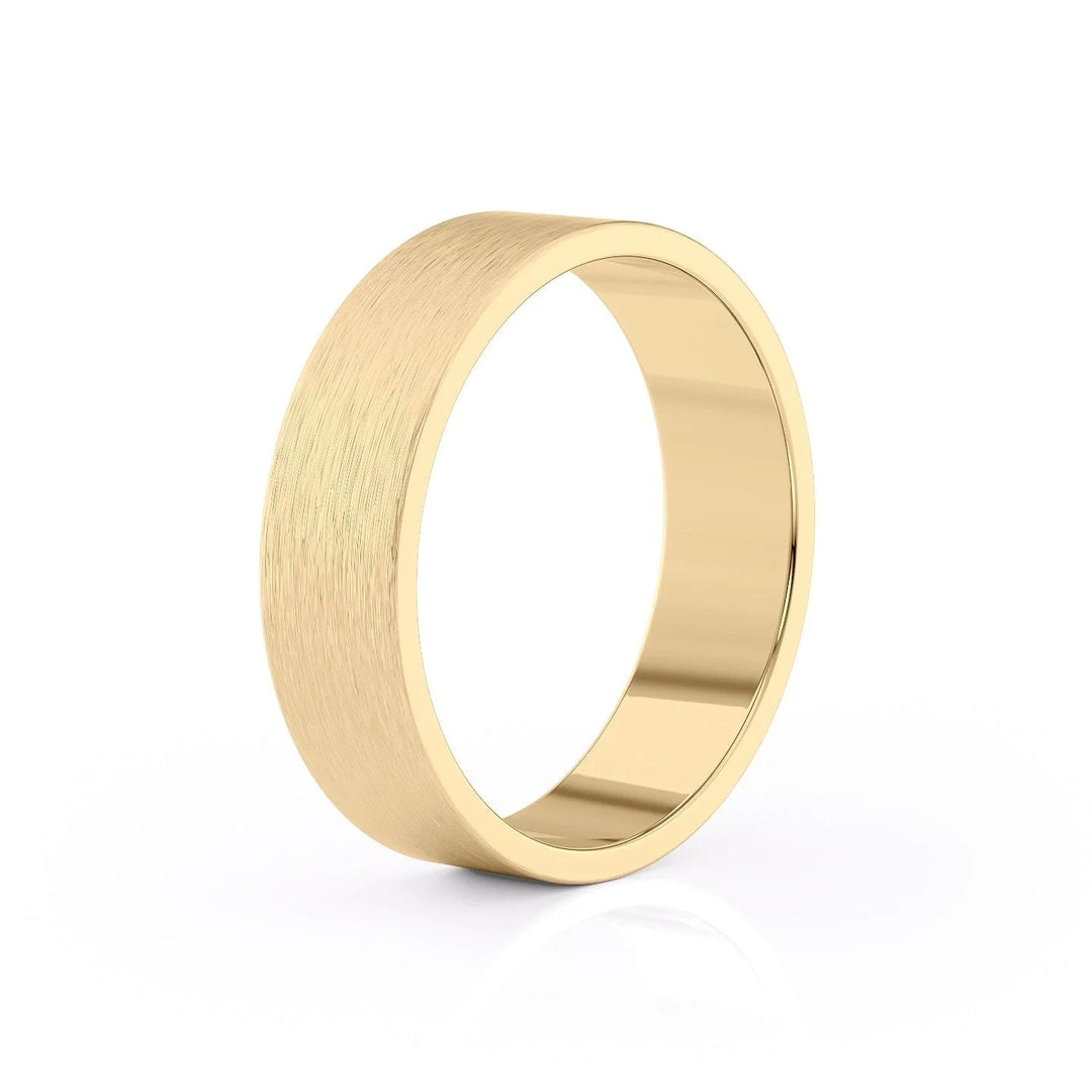 The Liam Wedding Bands Matte 14K Gold#material_14k-gold