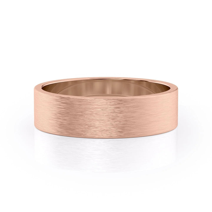 The Liam Wedding Bands Matte 14K Rose#material_14k-rose