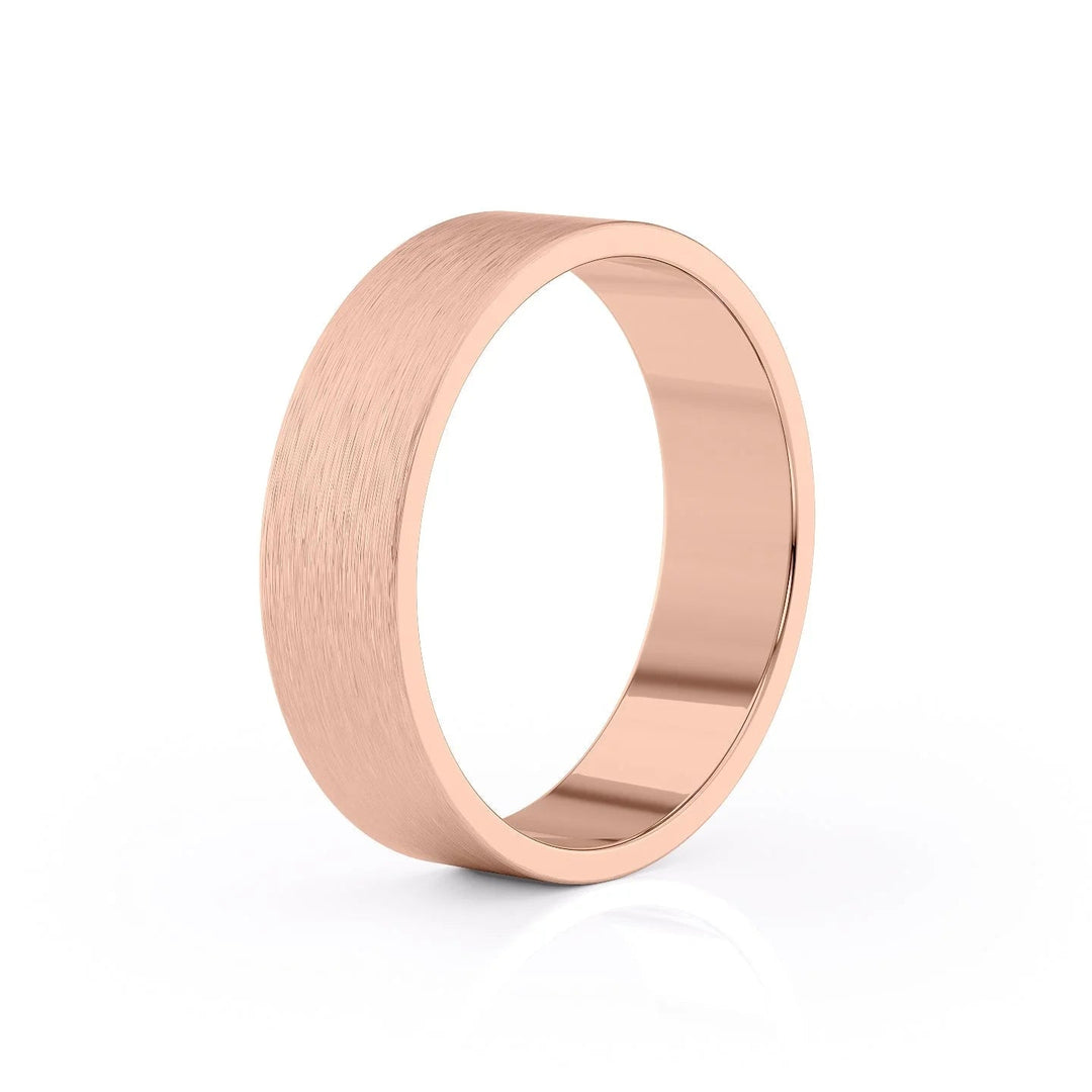 The Liam Wedding Bands Matte 14K Rose#material_14k-rose