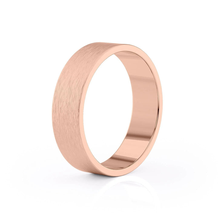 The Liam Wedding Bands Matte 18K Rose#material_18k-rose