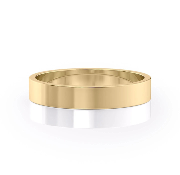 The Liam Wedding Bands Polished 14K Gold#material_14k-gold