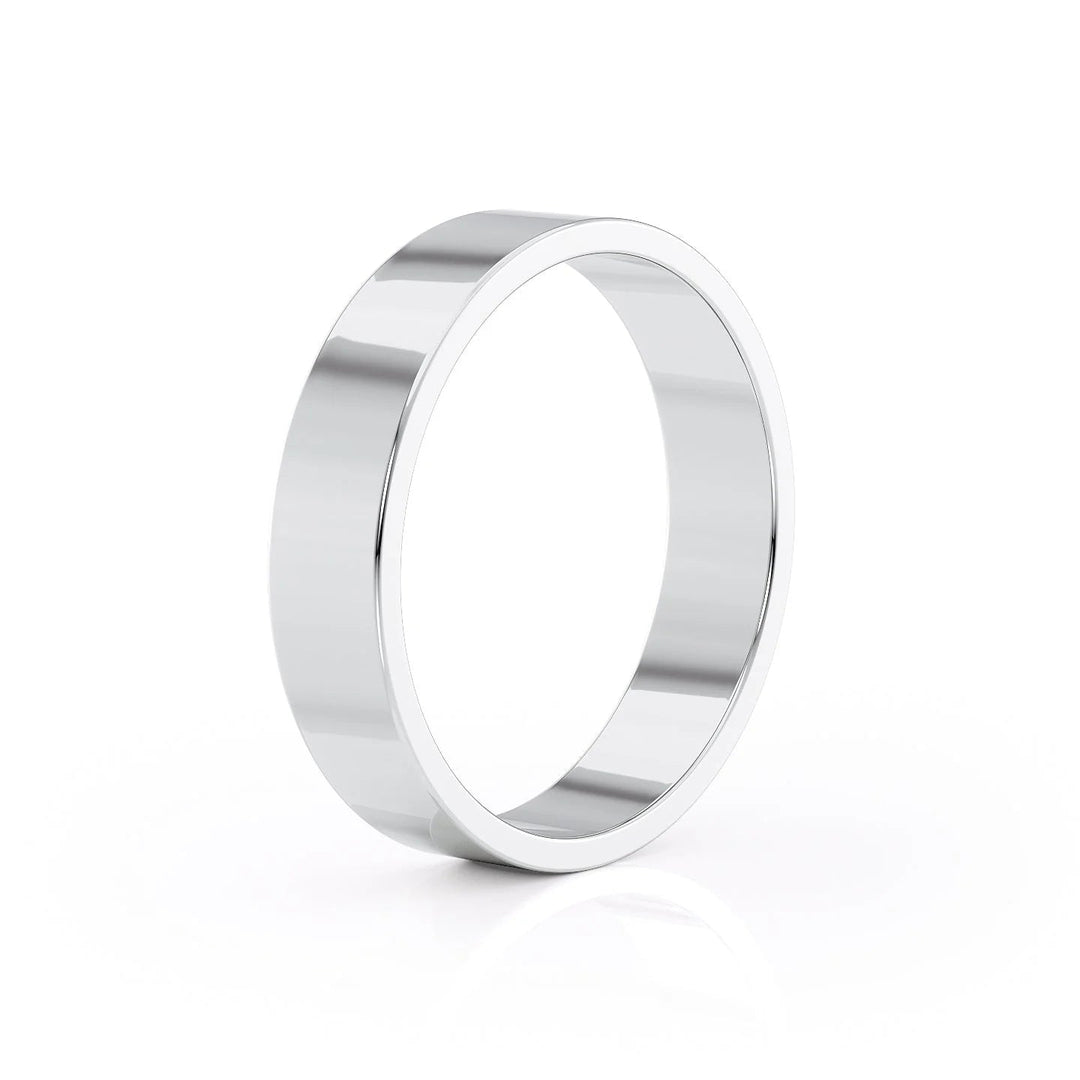 The Liam Wedding Bands Polished 14K White#material_14k-white