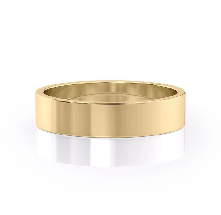 The Liam Wedding Bands Polished 18K Gold#material_18k-gold