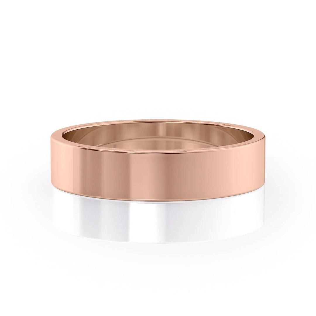 The Liam Wedding Bands Polished 18K Rose#material_18k-rose