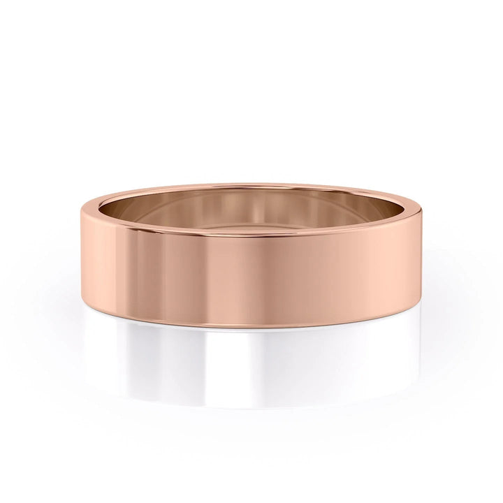 The Liam Wedding Bands Polished 14K Rose#material_14k-rose