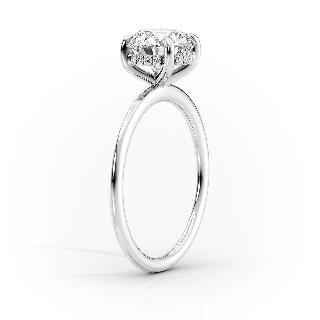 The Liberty Set With Cushion Solitaire Lab Diamond 1.5 Carat 14K White#material_14k-white