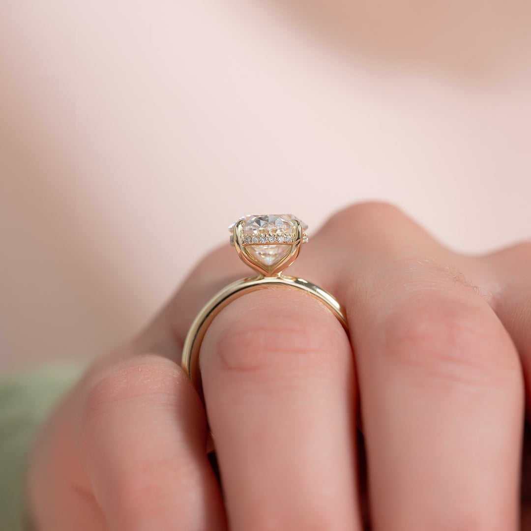 The Liberty Oval Lab Diamond Moissanite Engagement Ring
