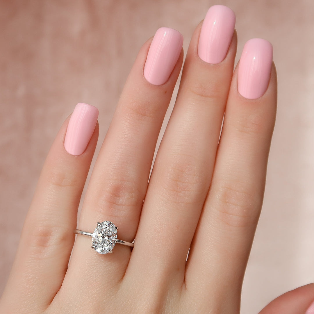 The Liberty Oval Lab Diamond Moissanite Engagement Ring
