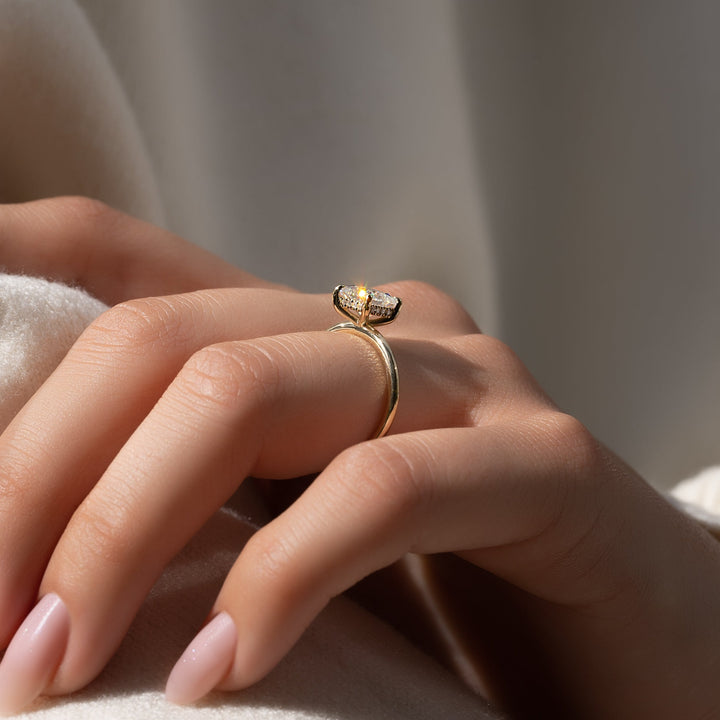 The Liberty Princess Lab Diamond Moissanite Engagement Ring *Shown with 1 ct #material_gold
