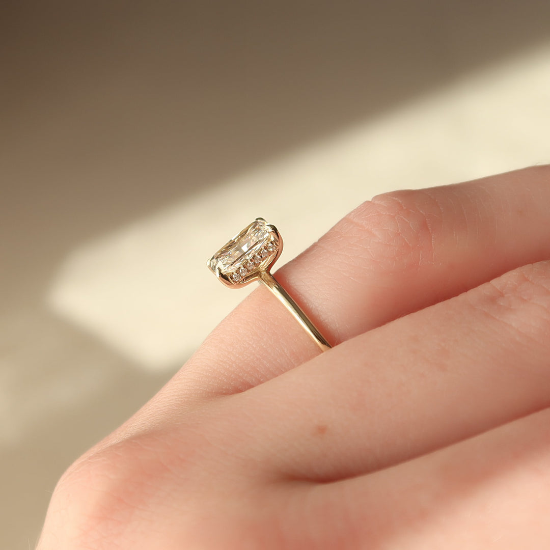 The Liberty Radiant Lab Diamond Moissanite Engagement Ring