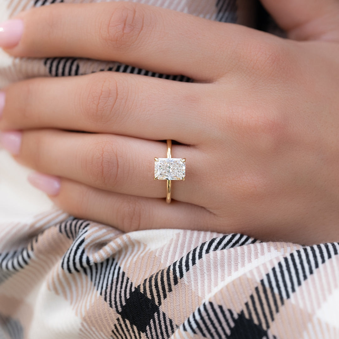 The Liberty Radiant Lab Diamond Moissanite Engagement Ring