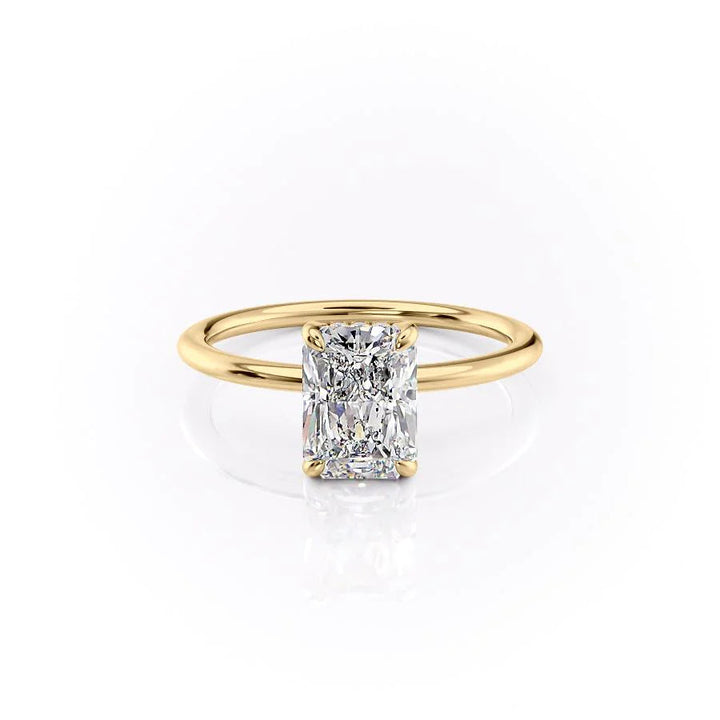 The Liberty Set With Radiant Solitaire Lab Diamond 1 Carat 14K Gold#material_gold